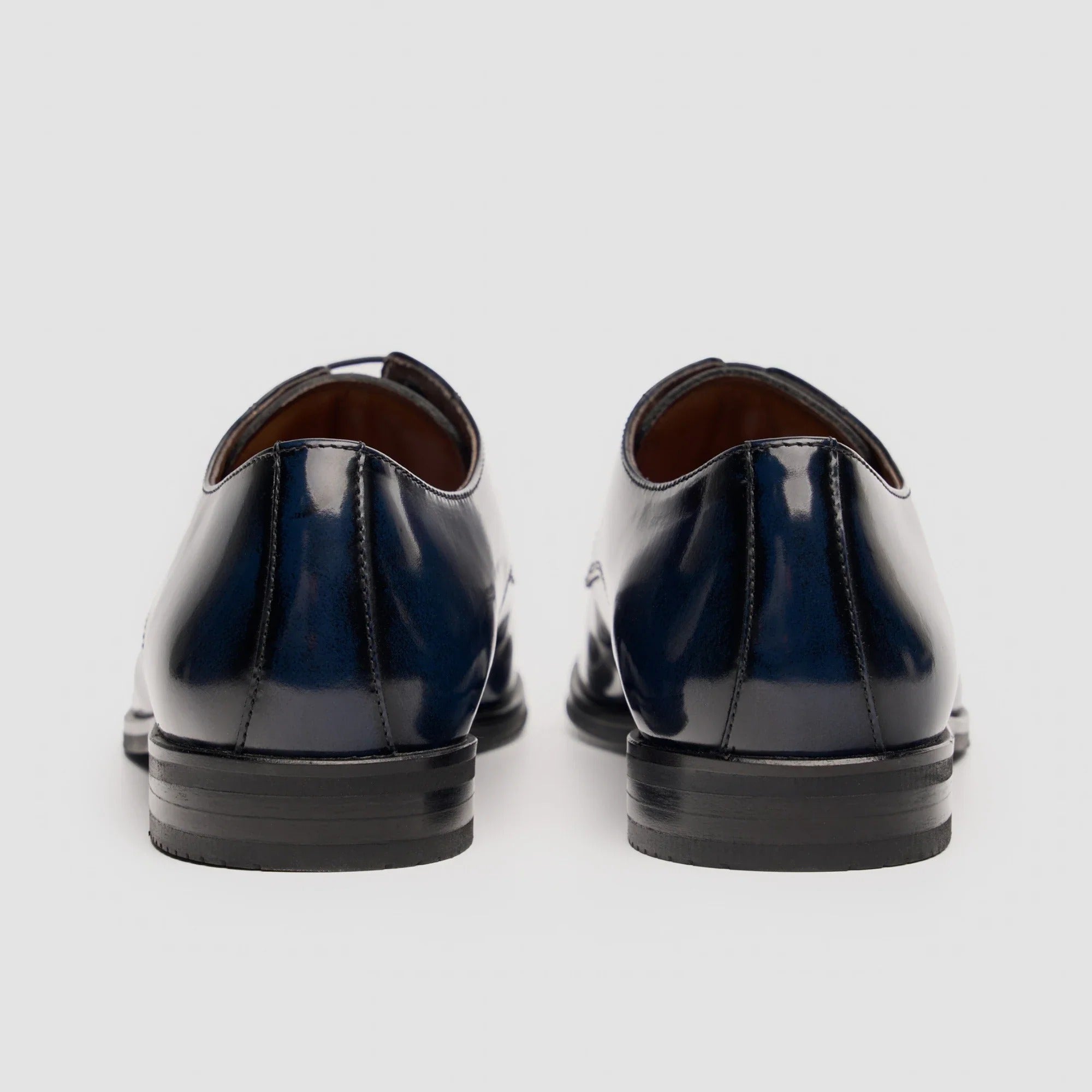 Chester - Chaussures Derby pour homme, bleu marine, cirées et brillantes