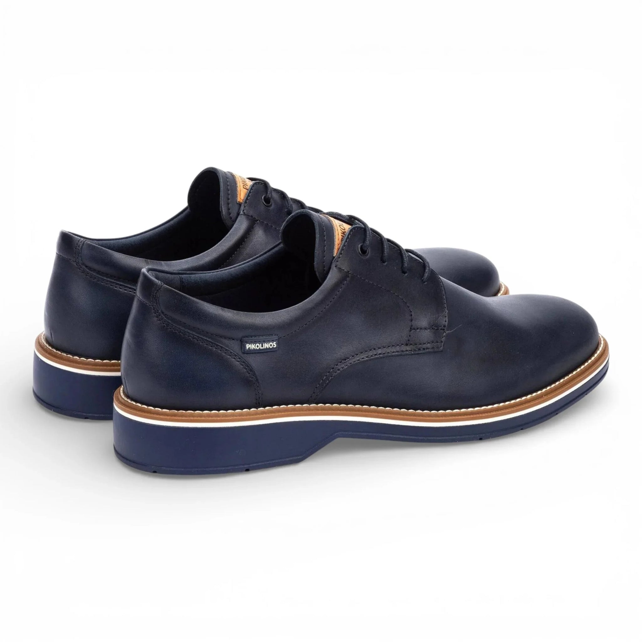 Claret - Chaussures Derby à lacets en cuir bleu pour homme
