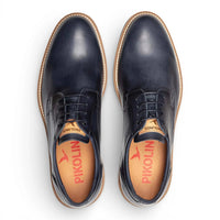 Claret - Chaussures Derby à lacets en cuir bleu pour homme