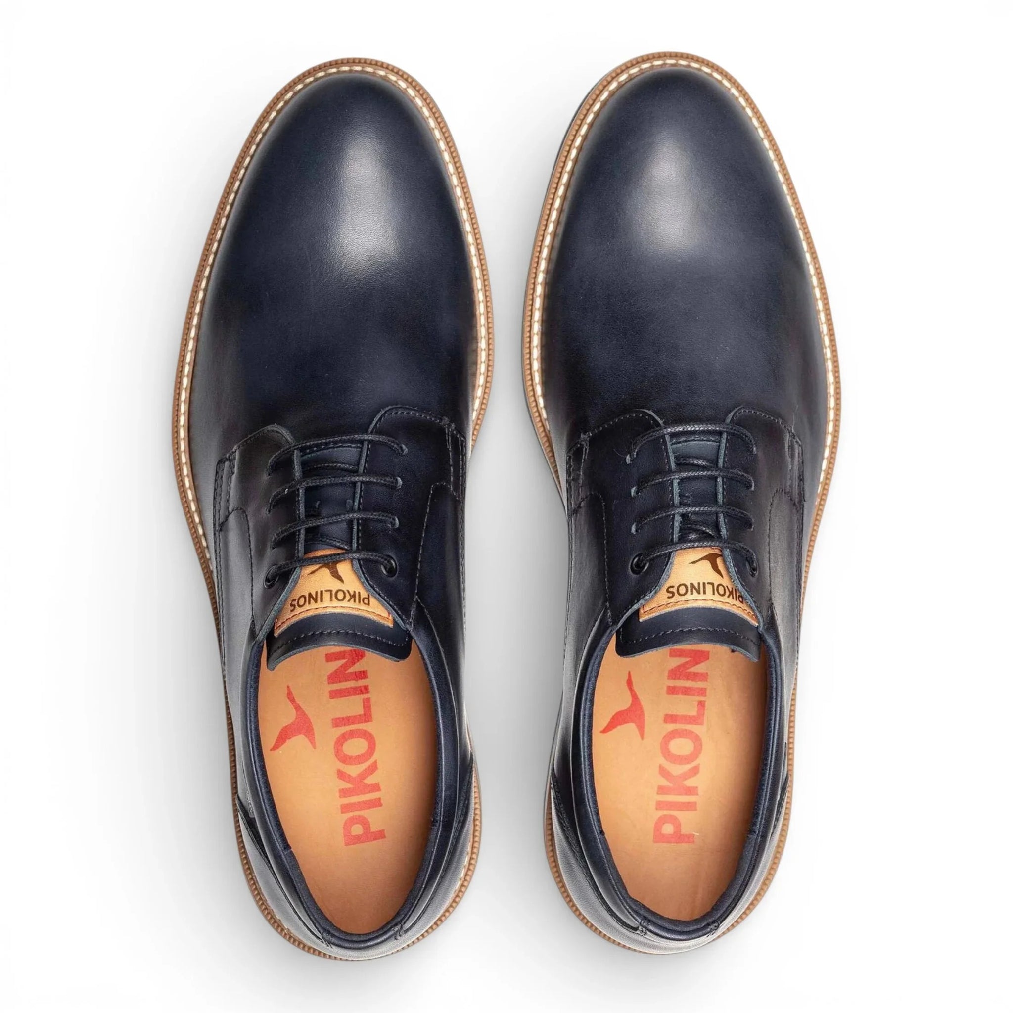 Claret - Chaussures Derby à lacets en cuir bleu pour homme