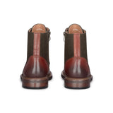 Clifford - Bottines brogues en cuir kaki marron pour homme