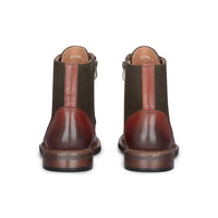 Clifford - Bottines brogues en cuir kaki marron pour homme