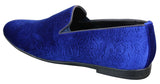 Elong DD0083 - Mens Velvet Slip On Paisley Driving Shoes Loafers Smart Casual Wine Navy Black