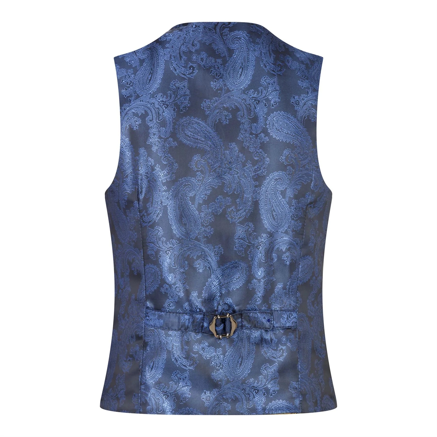 Boys Blue 3 Piece Herringbone Tweed Check Vintage Tailored Fit Suit