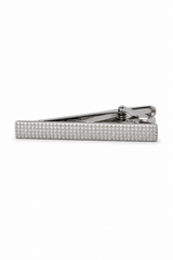 Cravate marron à col diamant, coffret cadeau avec pochette, boutons de manchette et épingle à cravate en satin.