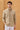Chemise d'été à manches longues en pur lin beige foncé pour homme