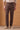 Pantalon homme marron 100 % lin, plissé, à cordon de serrage, coupe droite décontractée