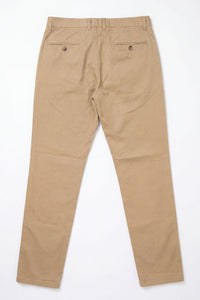 Pantalon chino kaki pour homme en lin mélangé, Tencel et coton, matière fine d'été