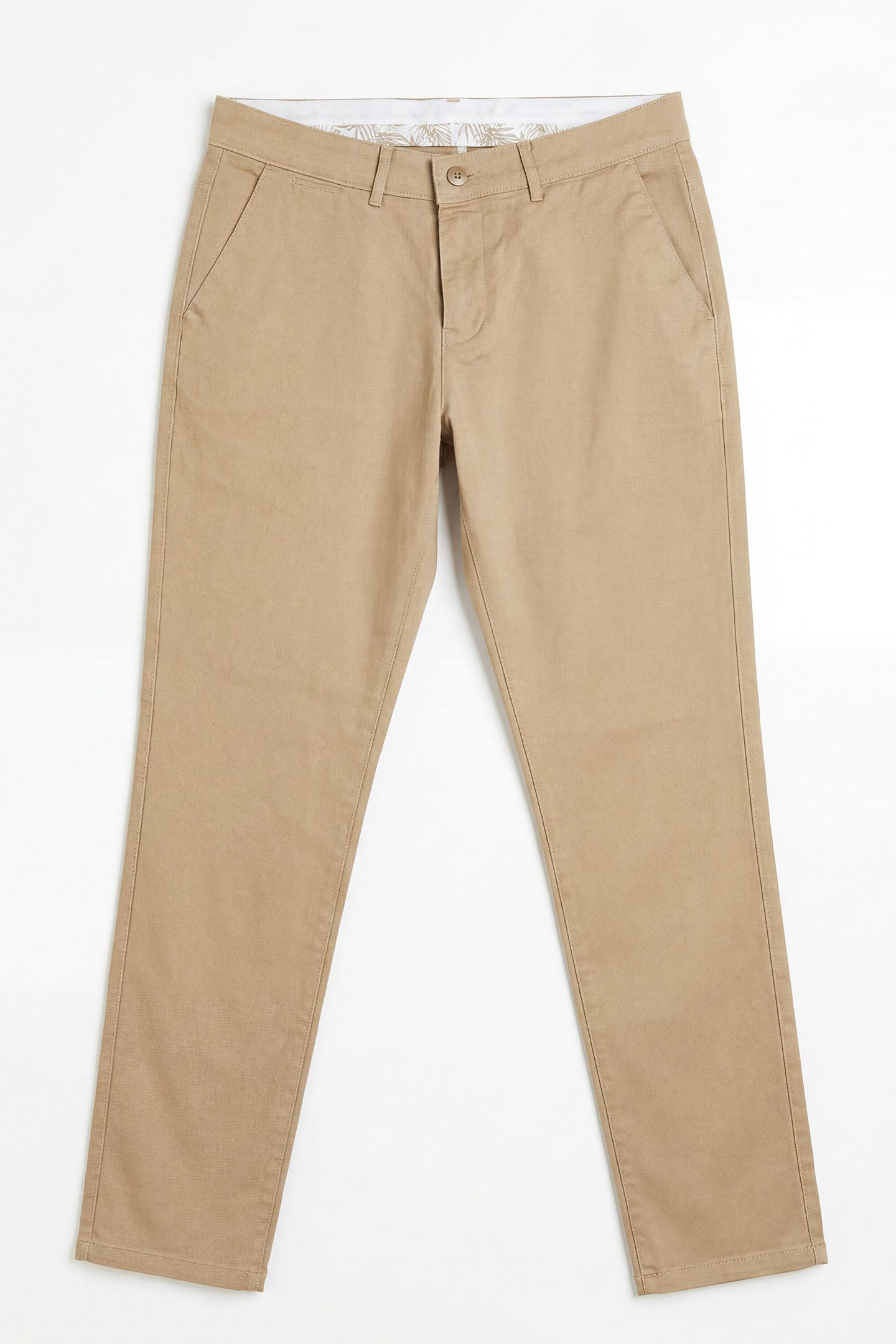 Pantalon chino kaki pour homme en lin mélangé, Tencel et coton, matière fine d'été