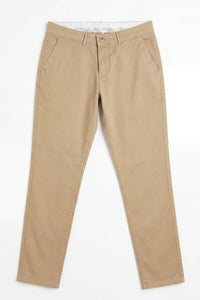 Pantalon chino kaki pour homme en lin mélangé, Tencel et coton, matière fine d'été
