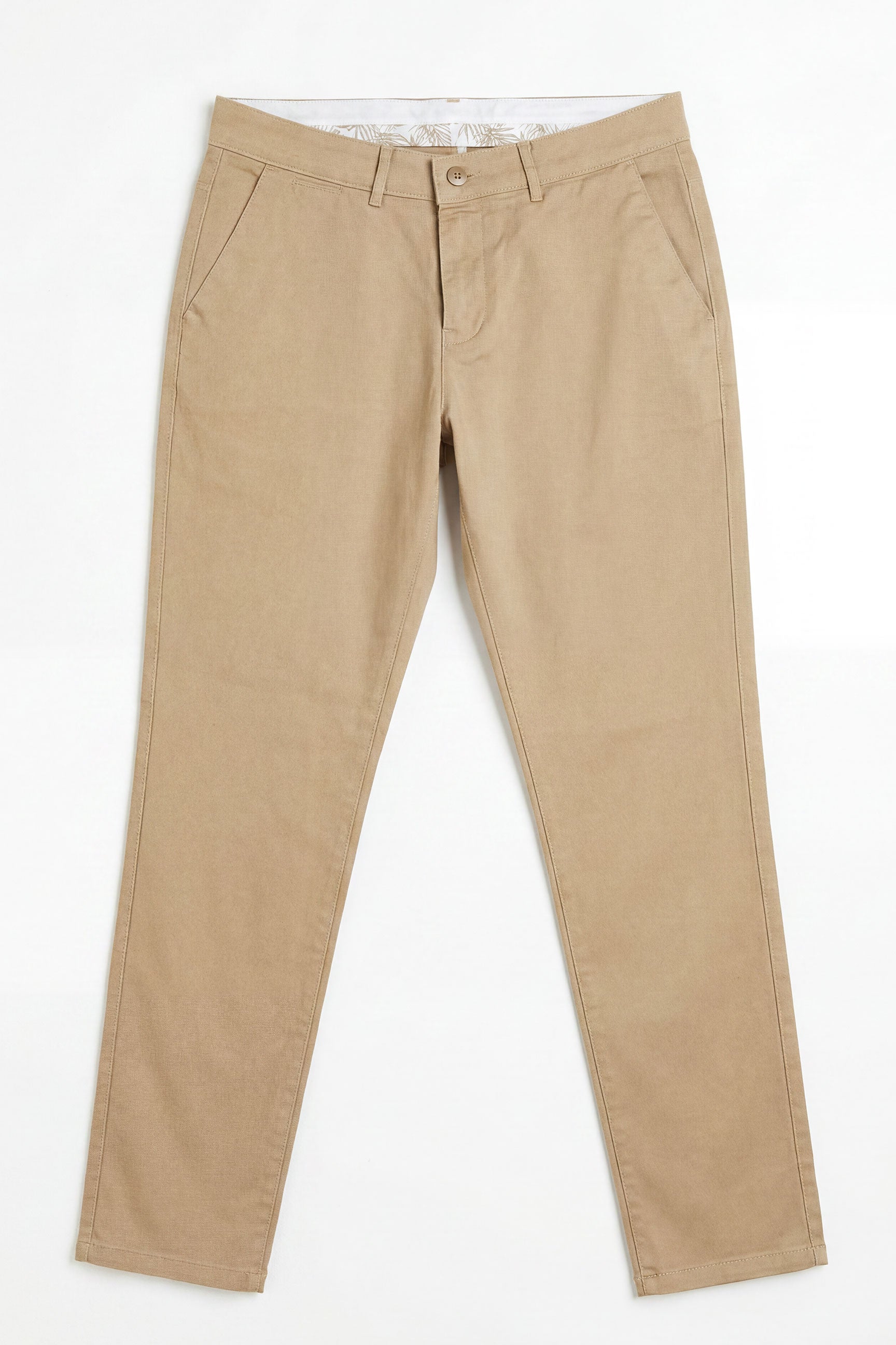 Pantalon chino kaki pour homme en lin mélangé, Tencel et coton, matière fine d'été