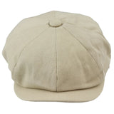 Men's 8 Panel Razor Summer Beige Baker Boy Hat Cotton Blinders Newsboy Flat Cap Shelby
