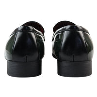 Men's Patent Tassel Slip On Green Loafers