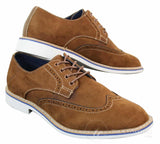 Elong EL0635 - Mens Smart Casual Suede Nubuck Leather Brogues