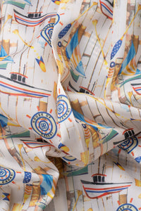 Costume beige à carreaux marine pour homme