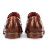 Chaussures Derby Everett pour homme, en cuir marron poli, bout rapporté.