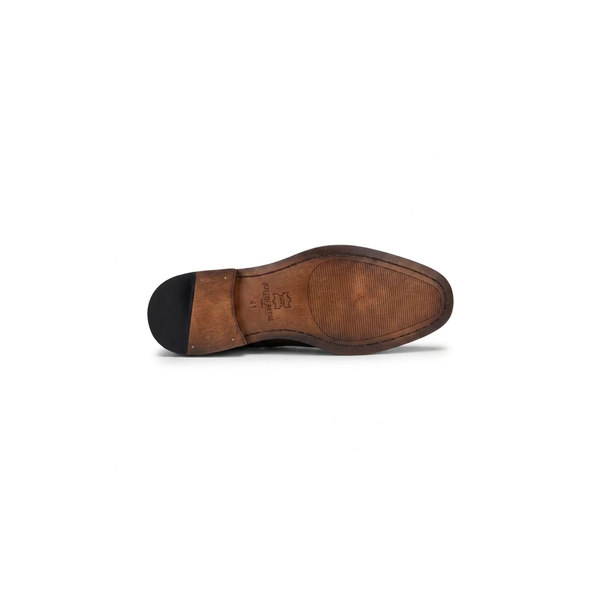 Chaussures Derby Everett pour homme, en cuir marron poli, bout rapporté.