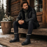 Bottes Fedro Igloo C3 pour homme - Bottes en cuir noir imperméables