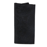 Men's Tie Pocket Sqaure Set Formal Floral Necktie - Black