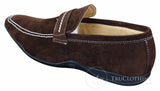 Galax GH052 - Mens Brown Slip On Suede Leather Shoes Smart Casual Size 5 6 7 8 9 10 11