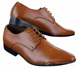 Galax GH2019 - Mens Smart Casual Formal Laced Pointed Leather Shoes Wedding Prom Office Classic