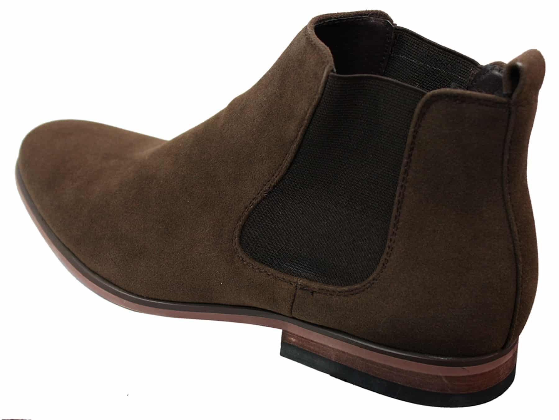 Mens Italian Suede Slip On Ankle Boots Smart Casual Desert Chelsea Dealer