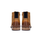 Mens Real Leather Vintage Boots Brogues 1920s Suede Tweed Laced Shoes Smart Formal