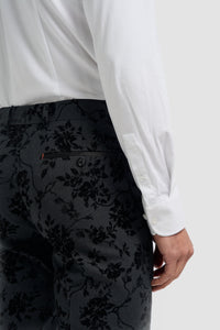 Pantalon noir à fleurs Georgi pour homme