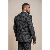 Georgi - Men's Black Floral Blazer