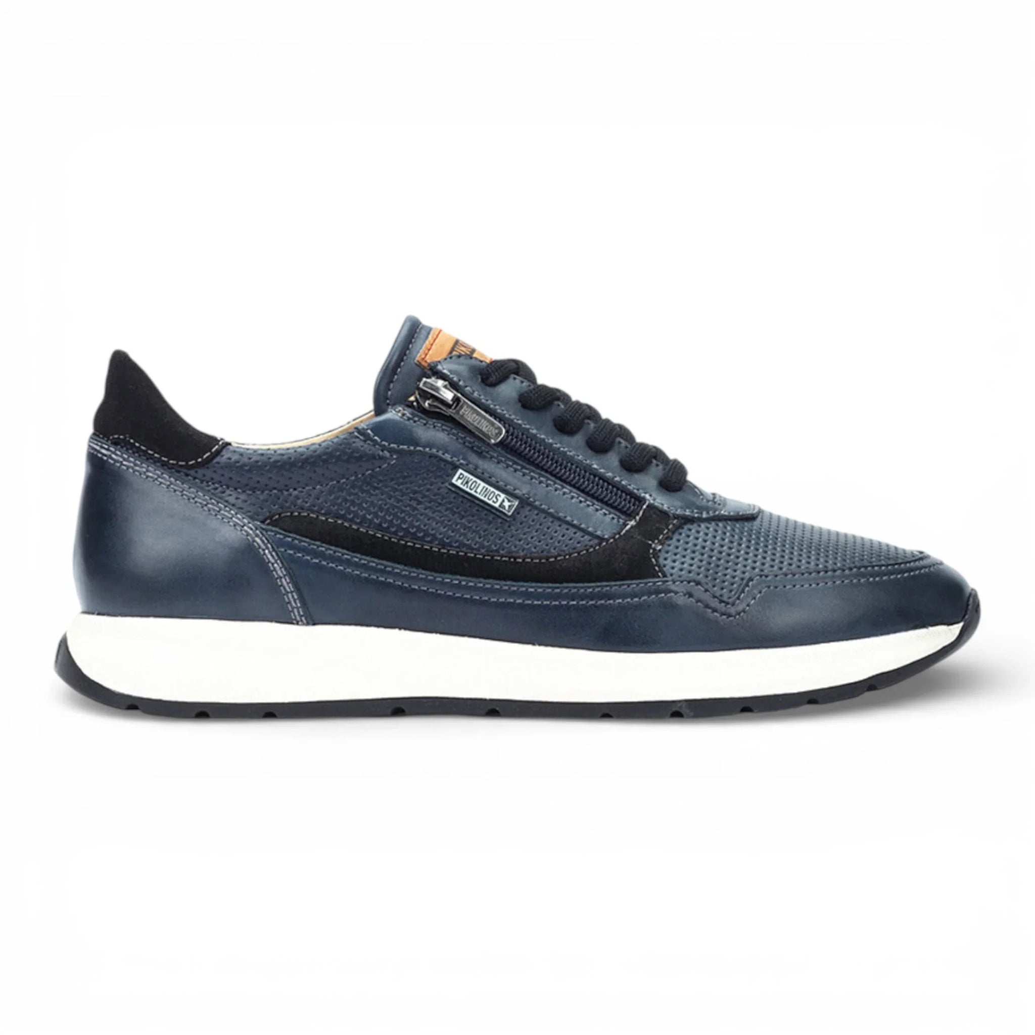 Getafe - Baskets en cuir bleu pour homme, faciles à porter