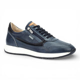 Getafe - Baskets en cuir bleu pour homme, faciles à porter