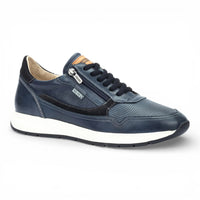 Getafe - Baskets en cuir bleu pour homme, faciles à porter