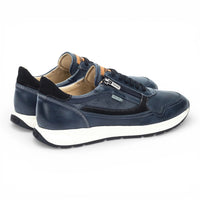 Getafe - Baskets en cuir bleu pour homme, faciles à porter