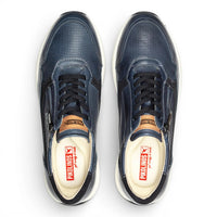 Getafe - Baskets en cuir bleu pour homme, faciles à porter