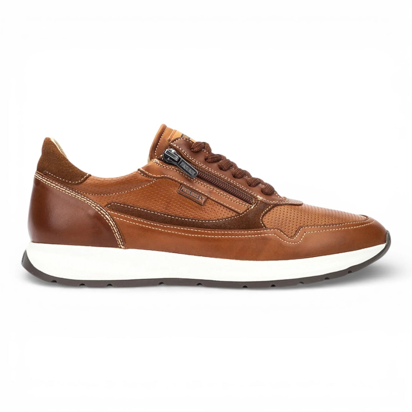 Getafe - Baskets en cuir marron pour homme, faciles à porter