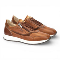 Getafe - Baskets en cuir marron pour homme, faciles à porter