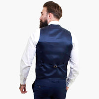 Happy Gentleman BELLO Navy Blue 3 Piece Suit Wool Tailored Fit