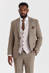 Costume en tweed Harris Brown avec gilet Mayfair Stone