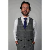 Harris Men's Grey 3-Piece Tweed Suit with Classic Vintage Charm