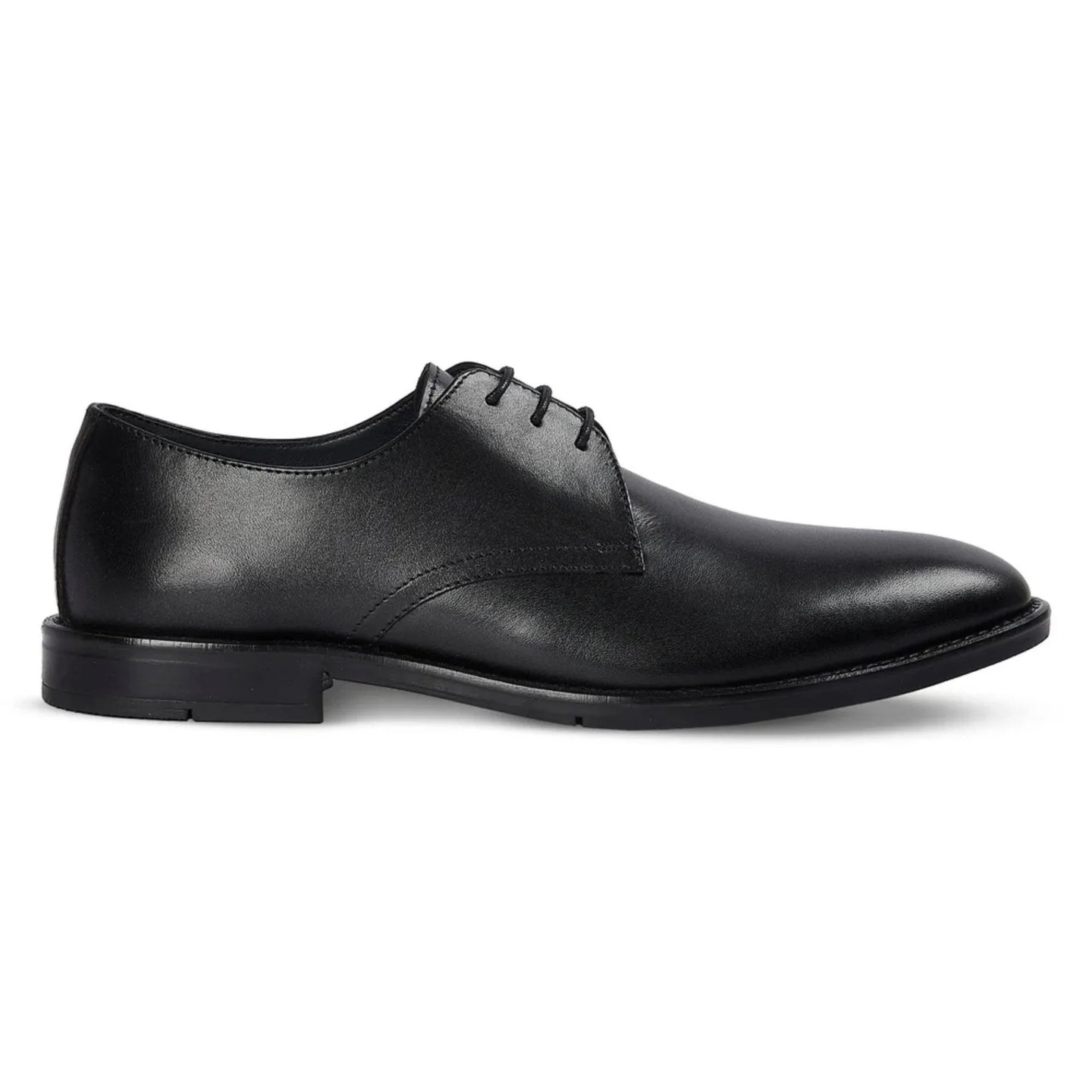 Henley - Chaussures Derby classiques noires à bout uni pour hommes