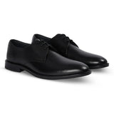 Henley - Chaussures Derby classiques noires à bout uni pour hommes