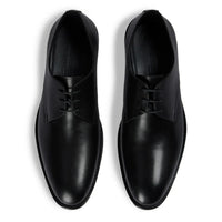 Henley - Chaussures Derby classiques noires à bout uni pour hommes