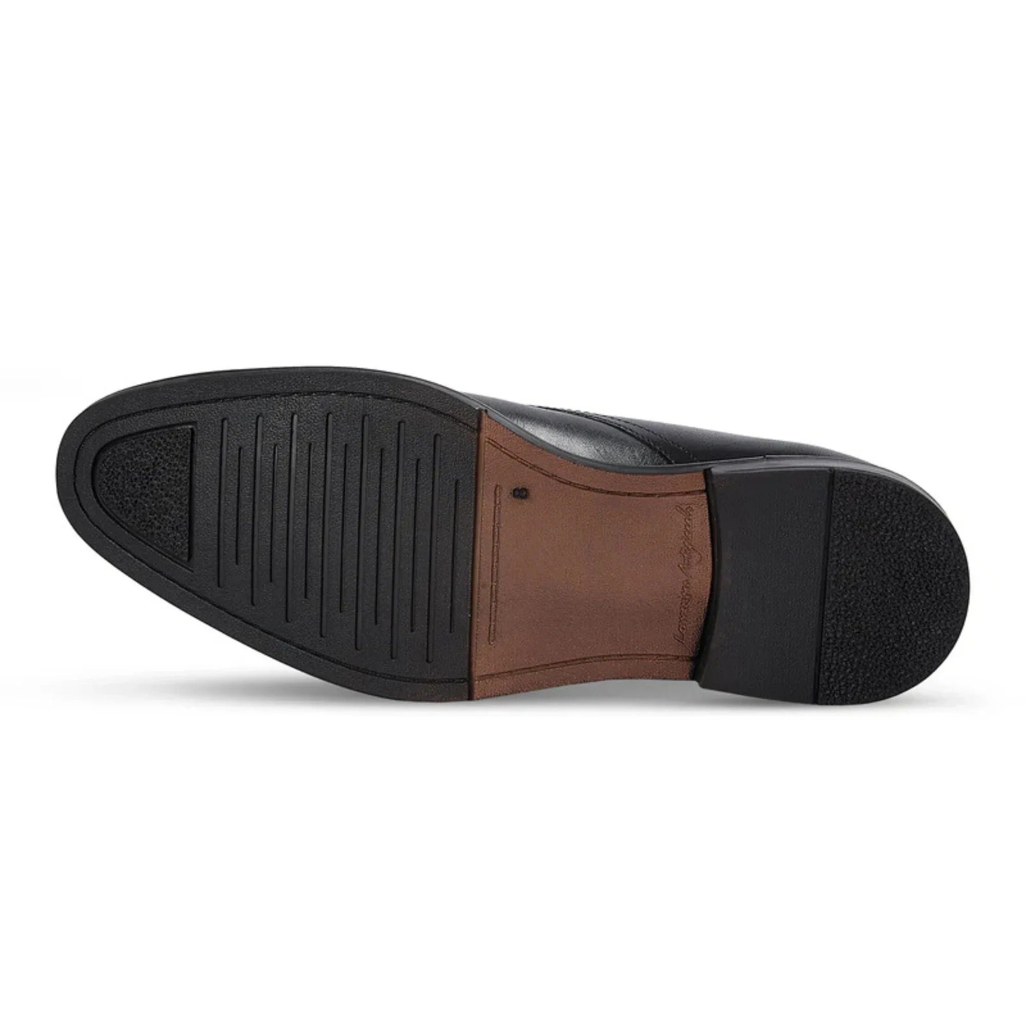 Henley - Chaussures Derby classiques noires à bout uni pour hommes