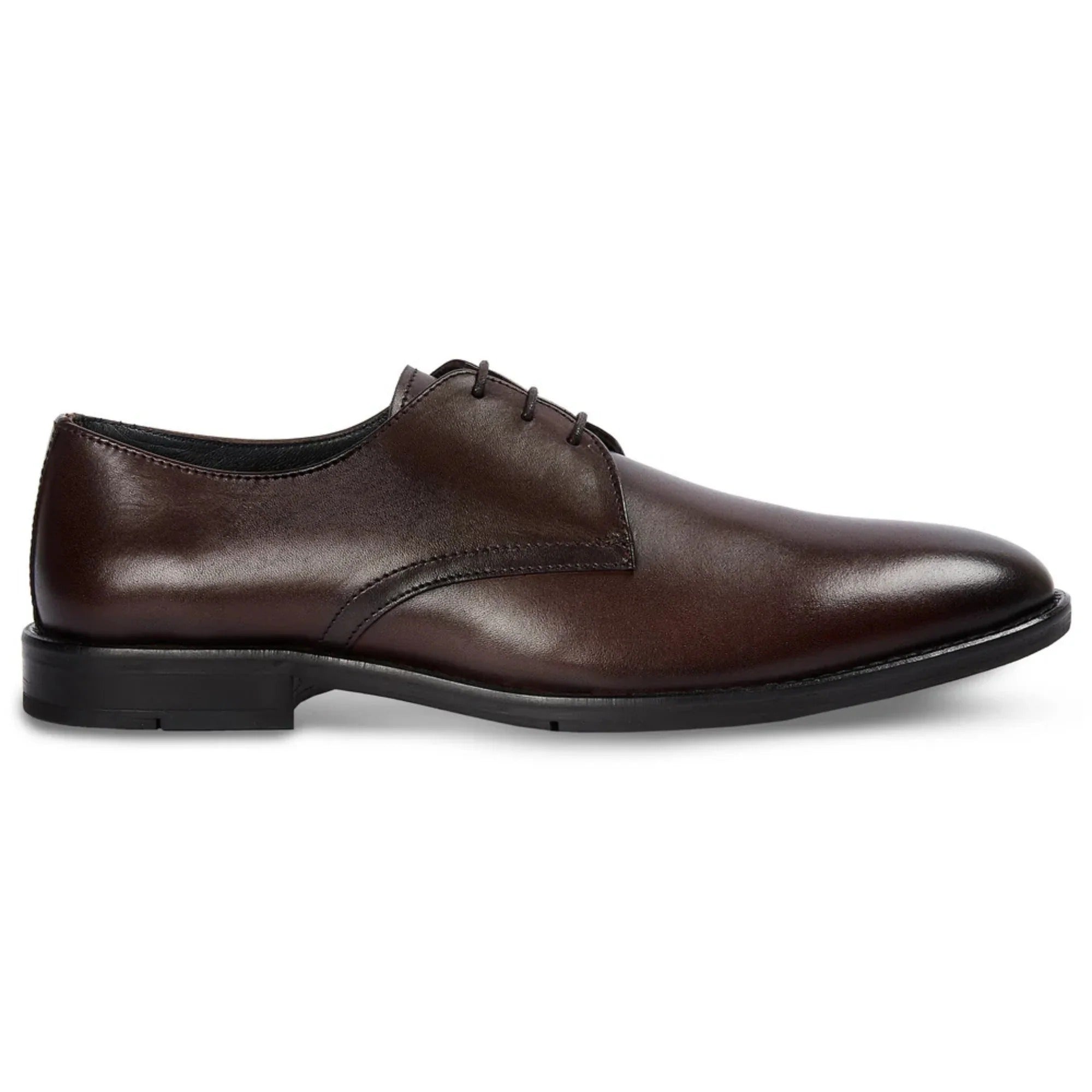 Henley - Chaussures Derby classiques marron à bout uni pour hommes