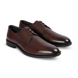 Henley - Chaussures Derby classiques marron à bout uni pour hommes