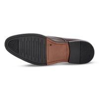 Henley - Chaussures Derby classiques marron à bout uni pour hommes