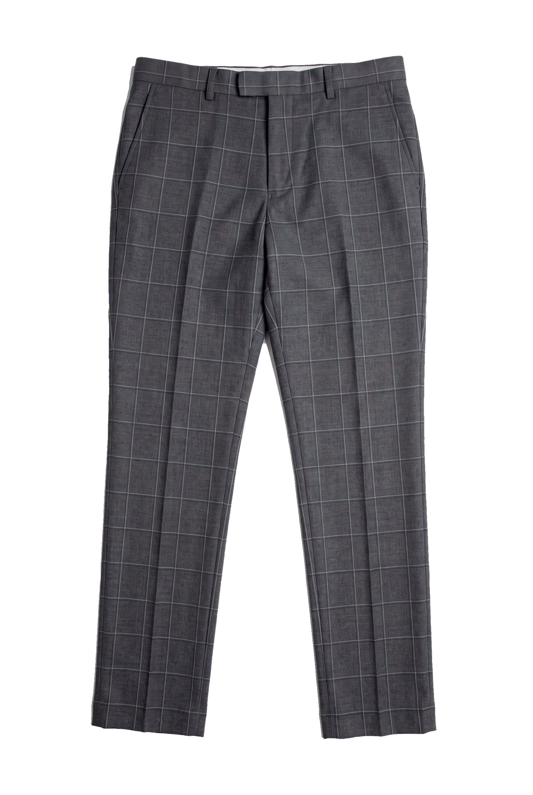 Hobbs - Pantalon à carreaux gris pour homme, style vintage rétro élégant, idéal pour un mariage