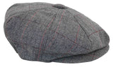 Mens Tweed Check Peaky Blinders Cap