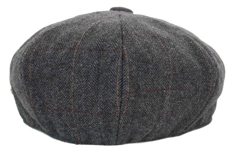 Mens Tweed Check Peaky Blinders Cap