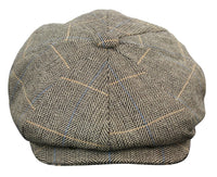 Mens Tweed Check Peaky Blinders Cap